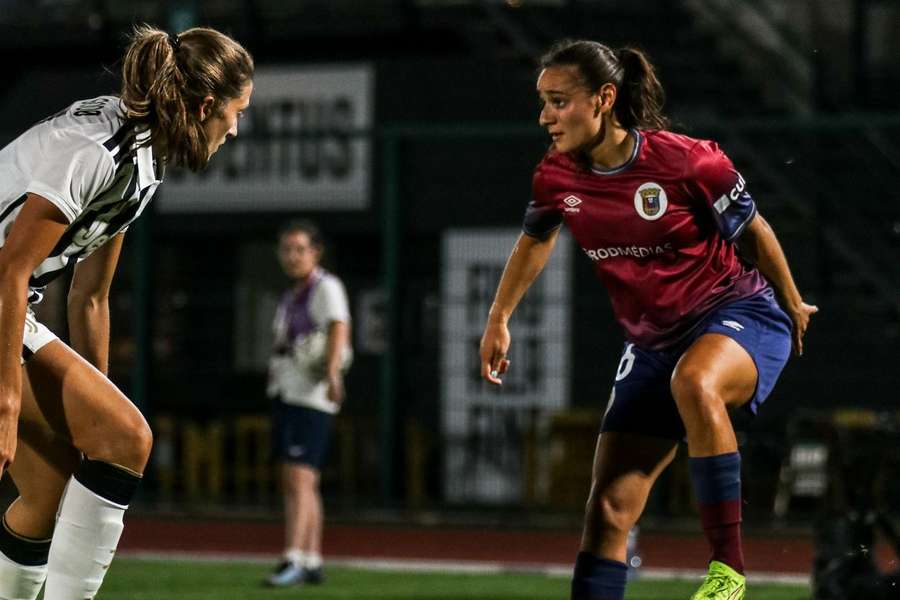 Catarina Pereira no duelo contra a Juventus Catarina Pereira no duelo contra a Juventus