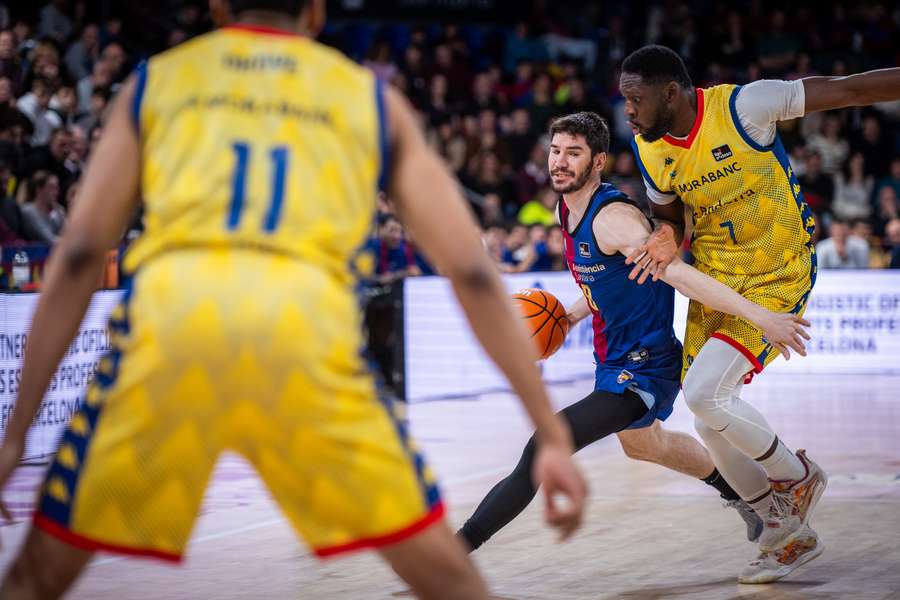 Darío Brizuela, durante el Barcelona-MoraBanc Andorra