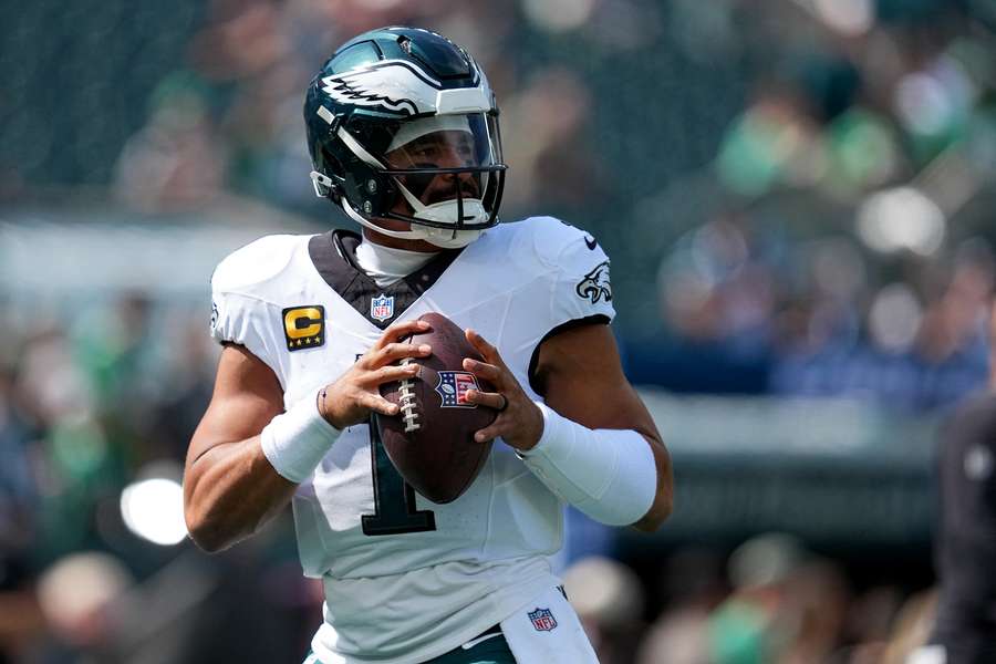 Jalen Hurts #1 of the Philadelphia Eagles