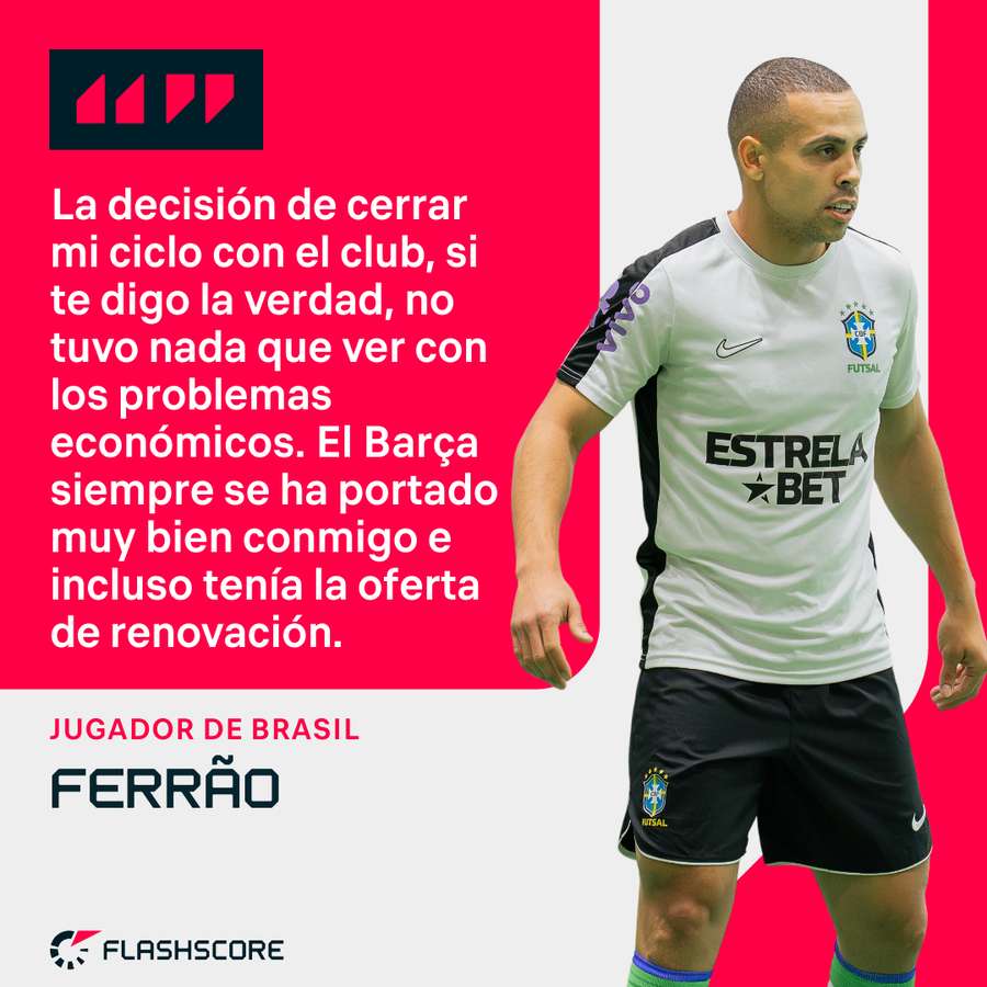 Las palabras de 'Ferrão' sobre su adiós al Barça.