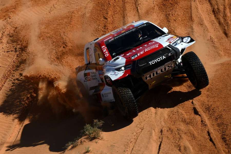 South Africa's Giniel De Villiers and co-driver Dennis Murphy compete during stage 5 of the Dakar Rally.