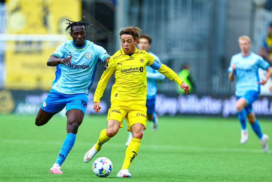 Patrick Berg in action against Union Saint Gilloise in the Champions League