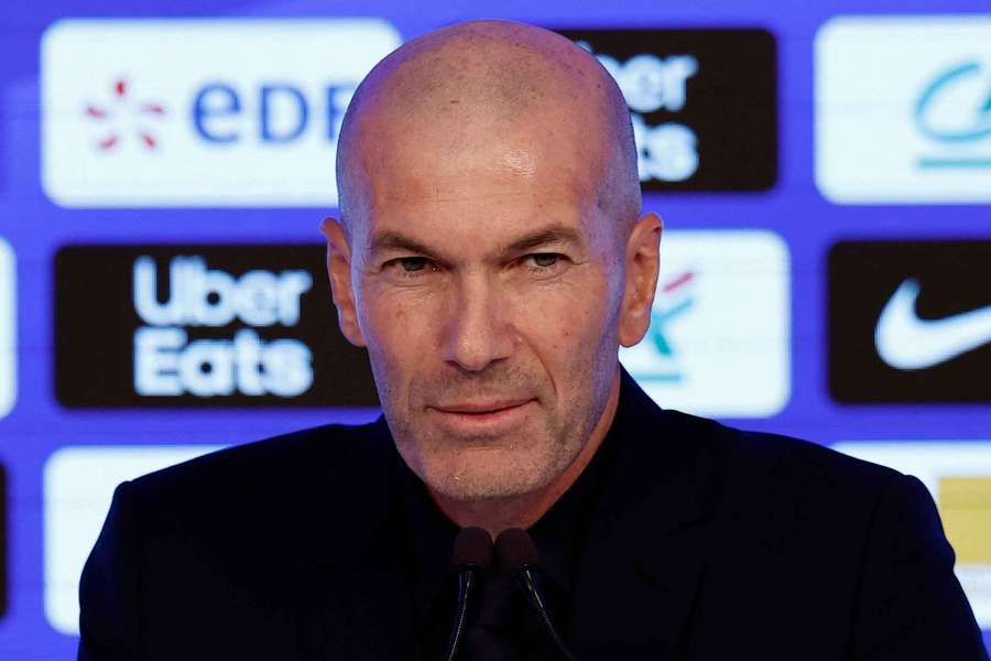 France boss Zidane speaks to the media