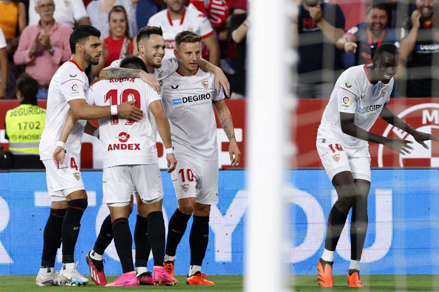 Sevilla viert feest in de thuiswedstrijd tegen Espanyol van twee weken terug