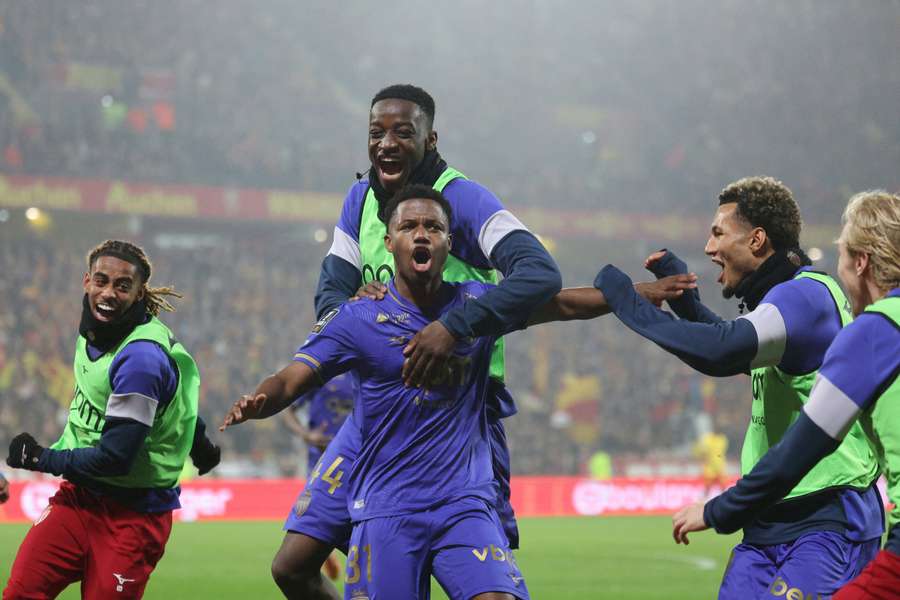 Ansu Fati and teammates celebrate his winning goal