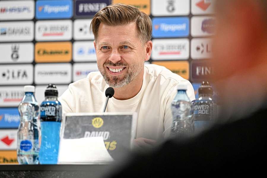 David Hořejš na tiskové konferenci před odvetným zápasem