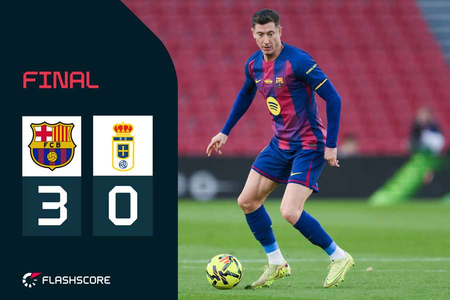 Lewandowski, titular en el Barça