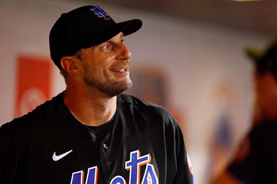 Max Scherzer eerder deze week nog in de dugout bij de Mets