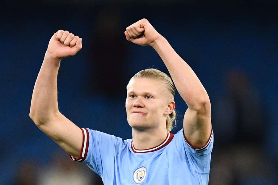 Haaland celebra su gol número 35 en Premier League