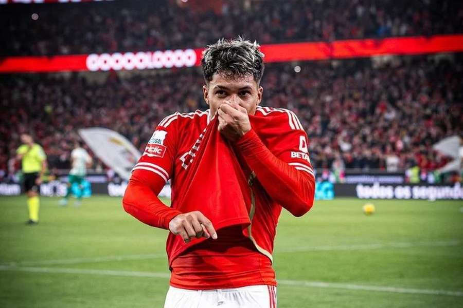 Marcos Leonardo, avançado do Benfica