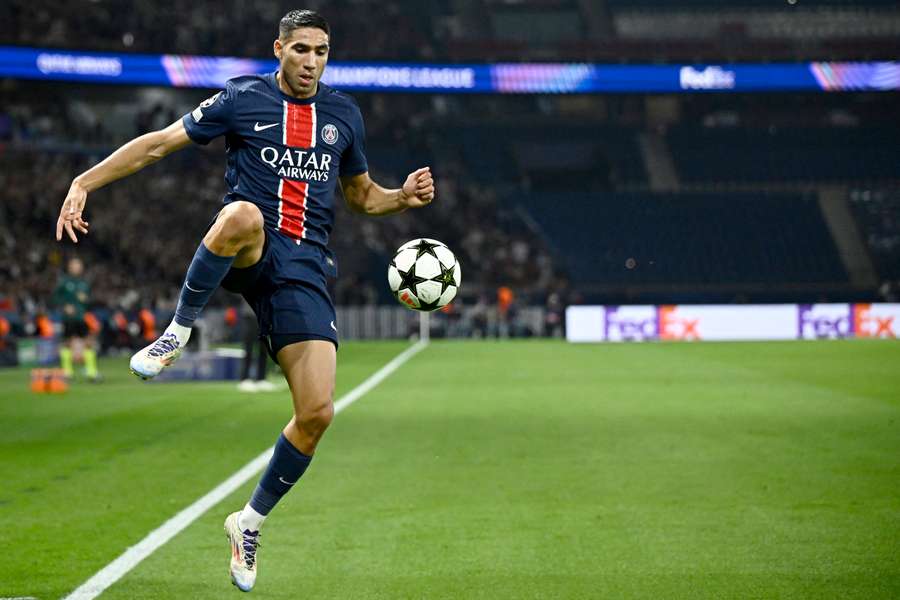 Achraf Hakimi in de wedstrijd tegen Girona