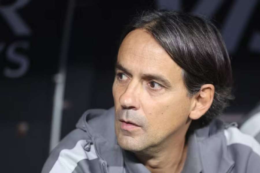 Inzaghi během tiskové konference. Inzaghi během tiskové konference.