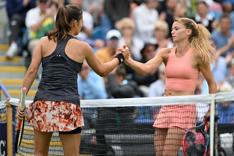 Camila Giorgi e Daria Kasatkina dopo il match