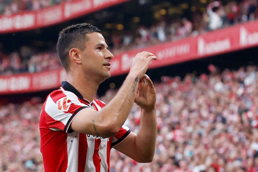 Guruzeta, en un partido del Athletic Club