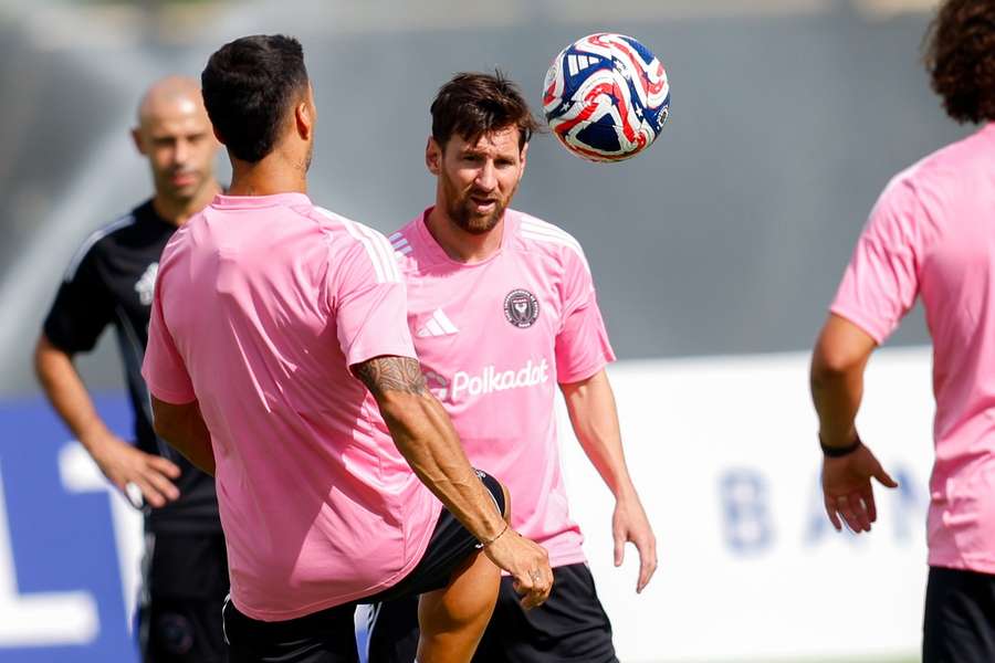 Messi la antrenament.