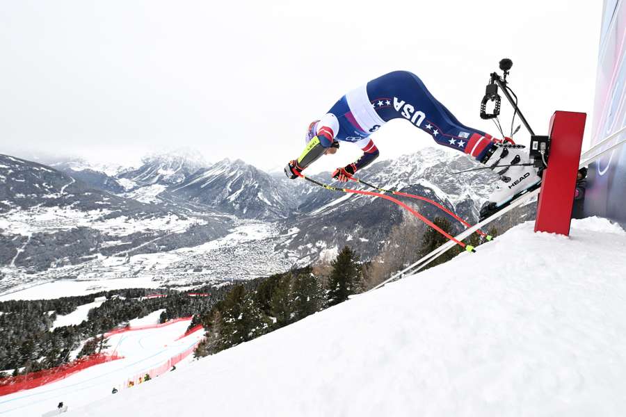 Ryan Cochran-Siegle in action in Bormio on Wednesday