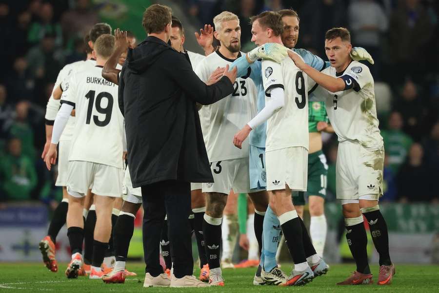 Die deutsche Nationalmannschaft nach dem wichtigen Dreier in Nordirland