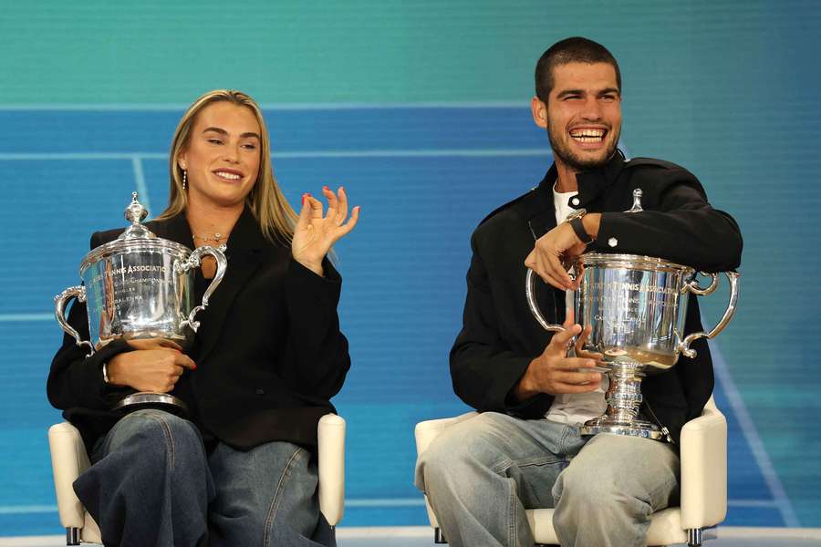 Sabalenka e Alcaraz são os campeões em título