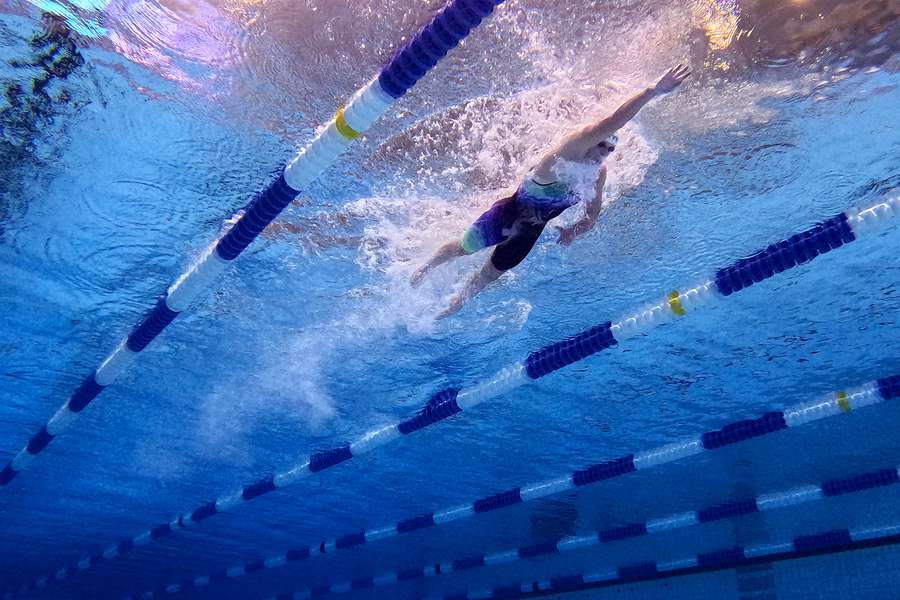 Katie Ledecky competes in the women's 800m Freestyle on day one of the US National Championships