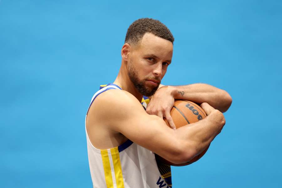 Stephen Curry lors du media day lundi.