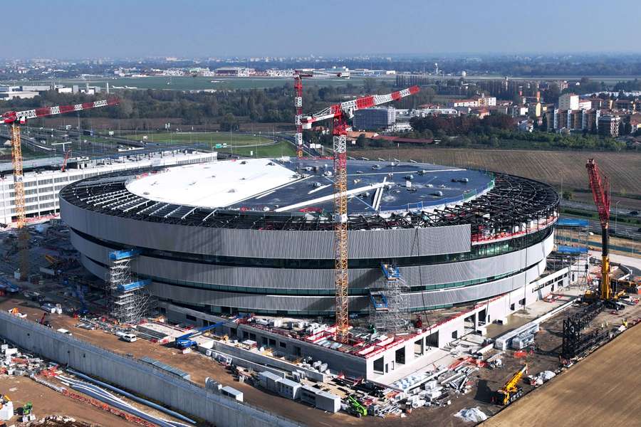 An aerial shot of the Santa Giulia arena An aerial shot of the Santa Giulia arena