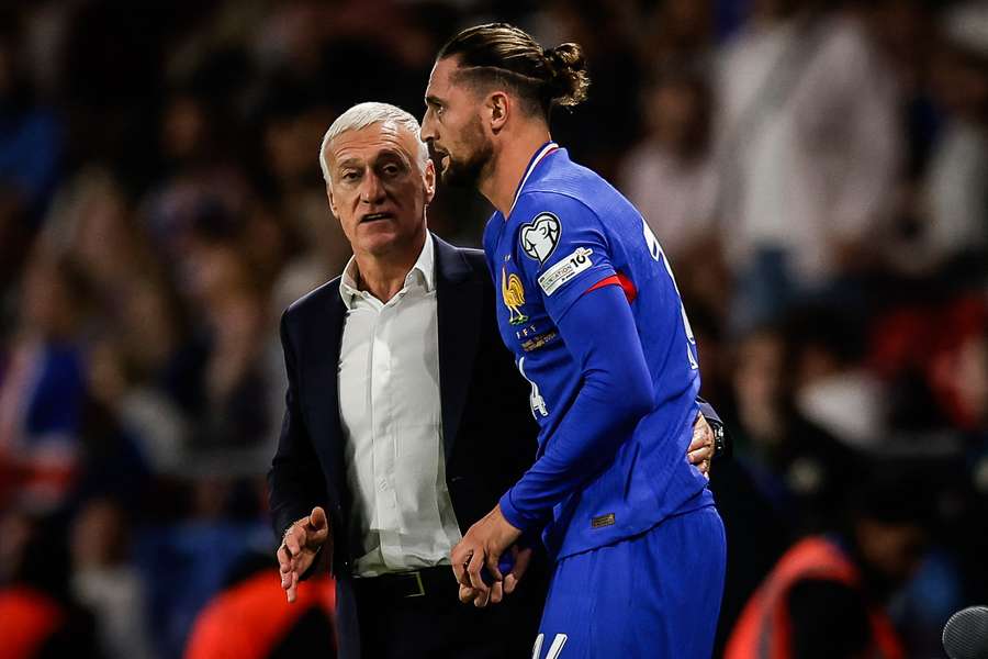 Rabiot being brought on for France during the international break