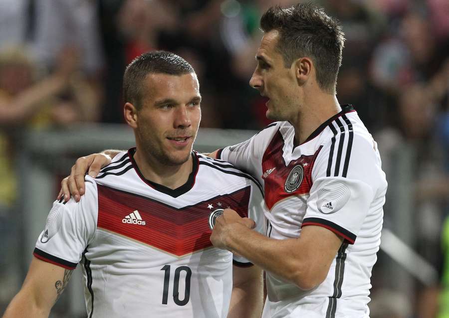 Podolski and Klose at the 2014 World Cup Podolski and Klose at the 2014 World Cup