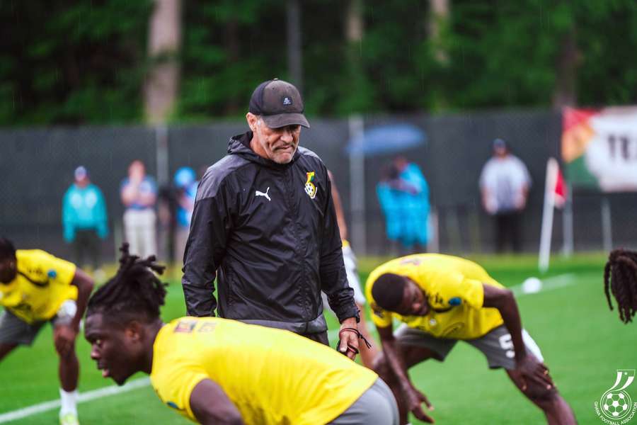 Roger De Sa during Ghana training at 2026 World Cup. Roger De Sa during Ghana training at 2026 World Cup.