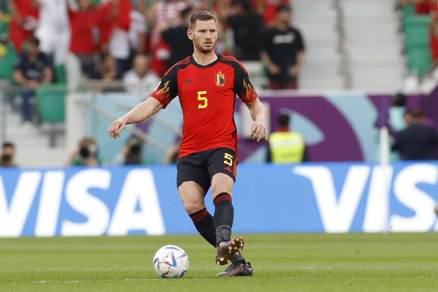 Jan Vertonghen in het shirt van de Rode Duivels