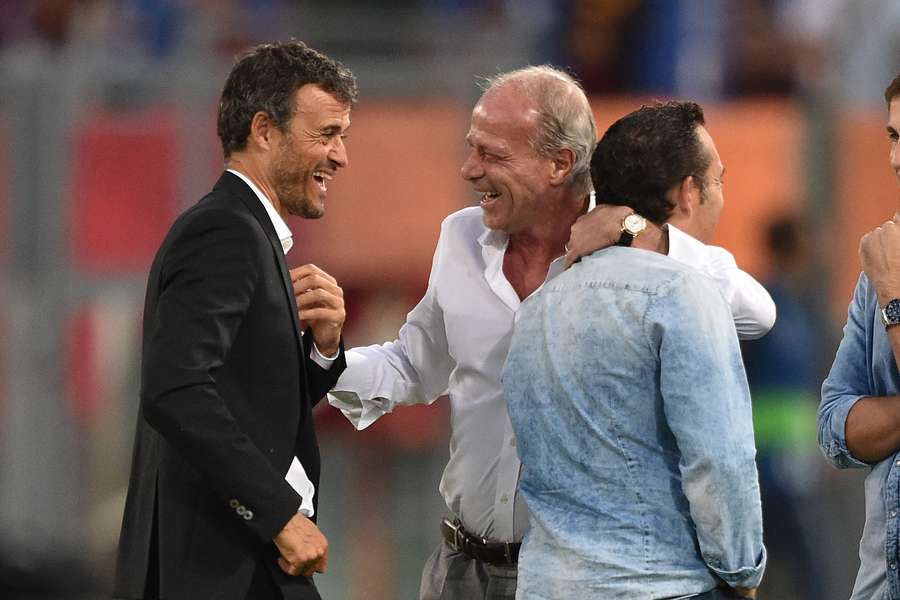 Walter Sabatini y Luis Enrique, en la Roma