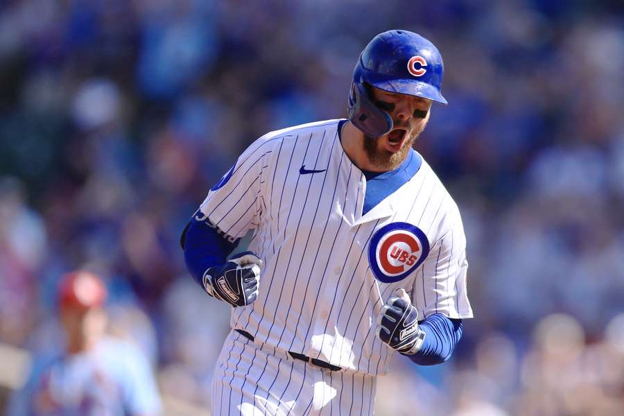 Chicago Cubs' Michael Busch celebrates after a home run (2025)