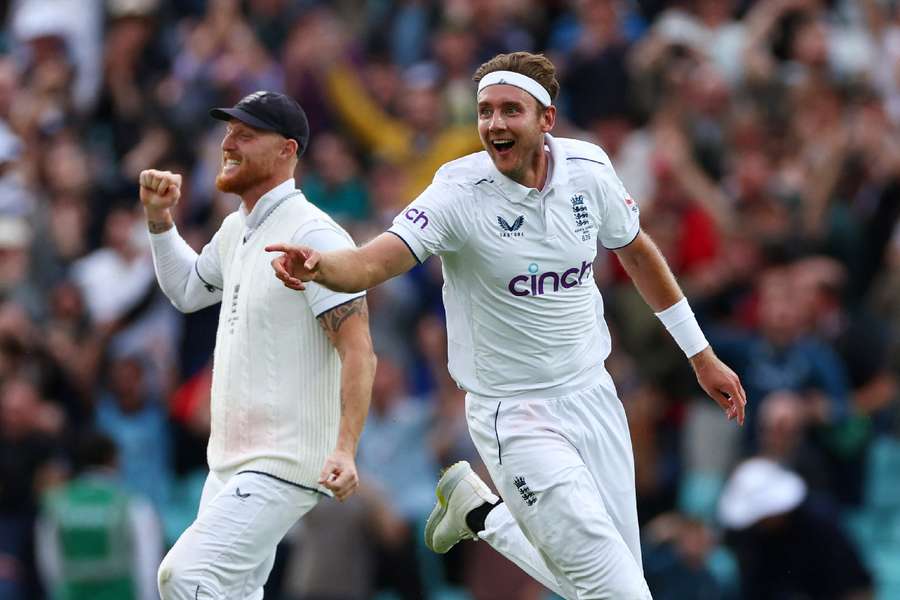 Stokes and Broad celebrate