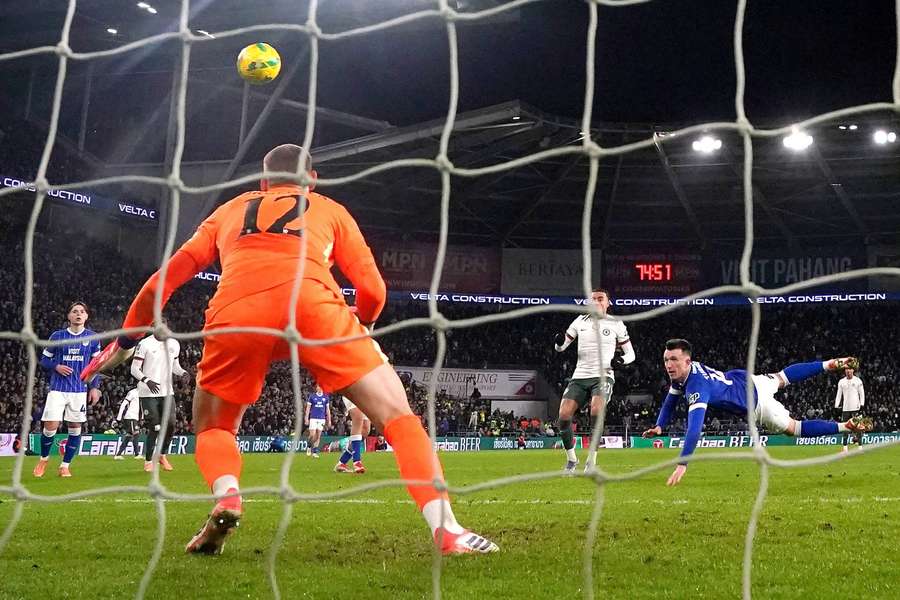 David Turnbull scores for Cardiff on the night