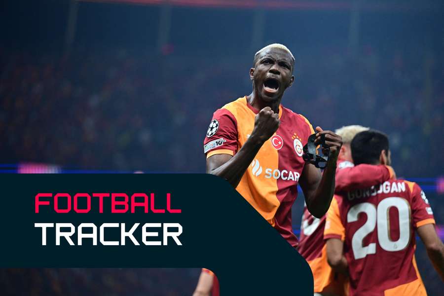 Victor Osimhen celebrates goal for Galatasaray