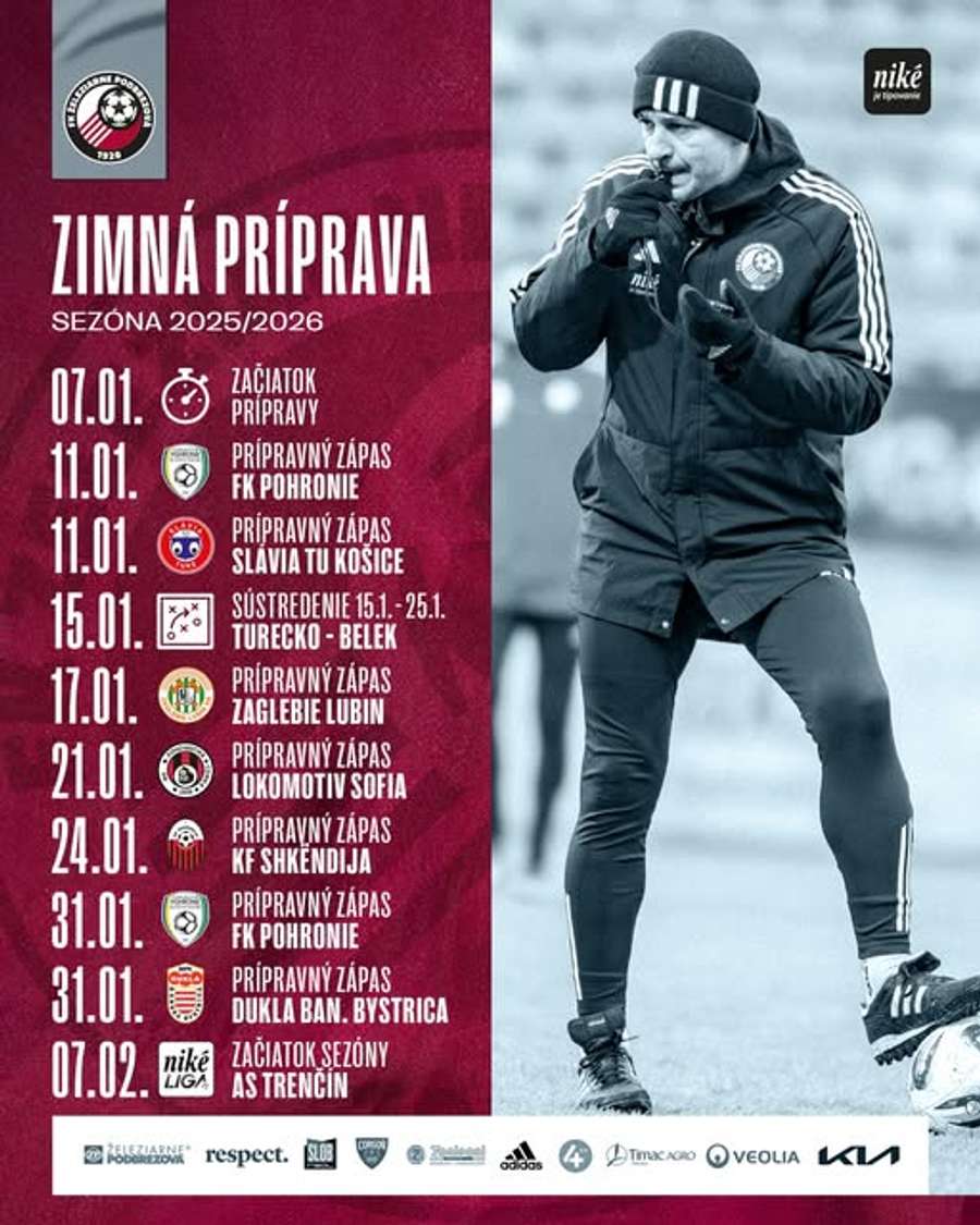 Program zimnej prípravy Podbrezovej.