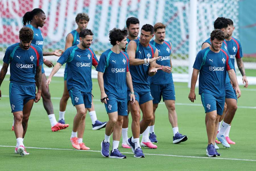 Jogadores portugueses preparam duelo contra a Colômbia