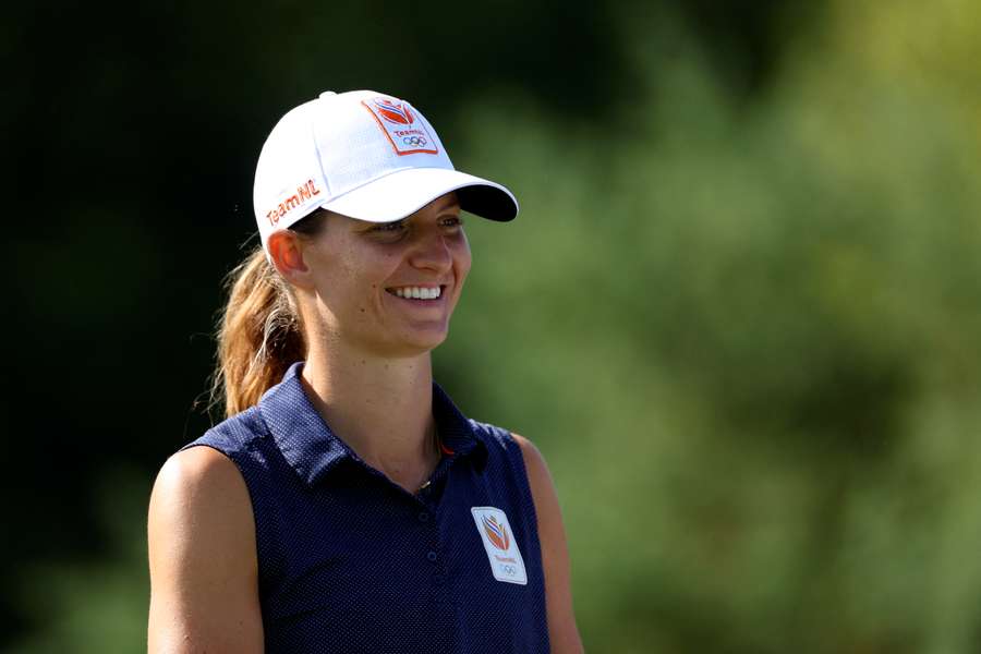 Anne van Dam heeft geen potten weten te breken op de eerste dag bij het golf