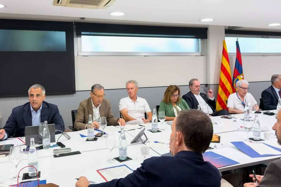 La Junta Directiva del Barça reunida La Junta Directiva del Barça reunida