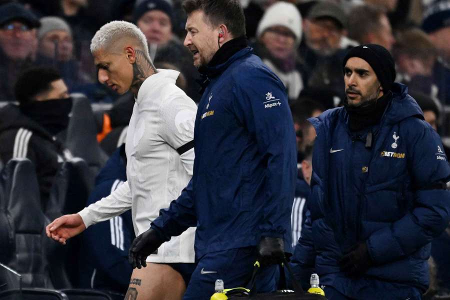 Tottenham's Richarlison picked up the hamstring injury during their FA Cup loss to Aston Villa last weekend