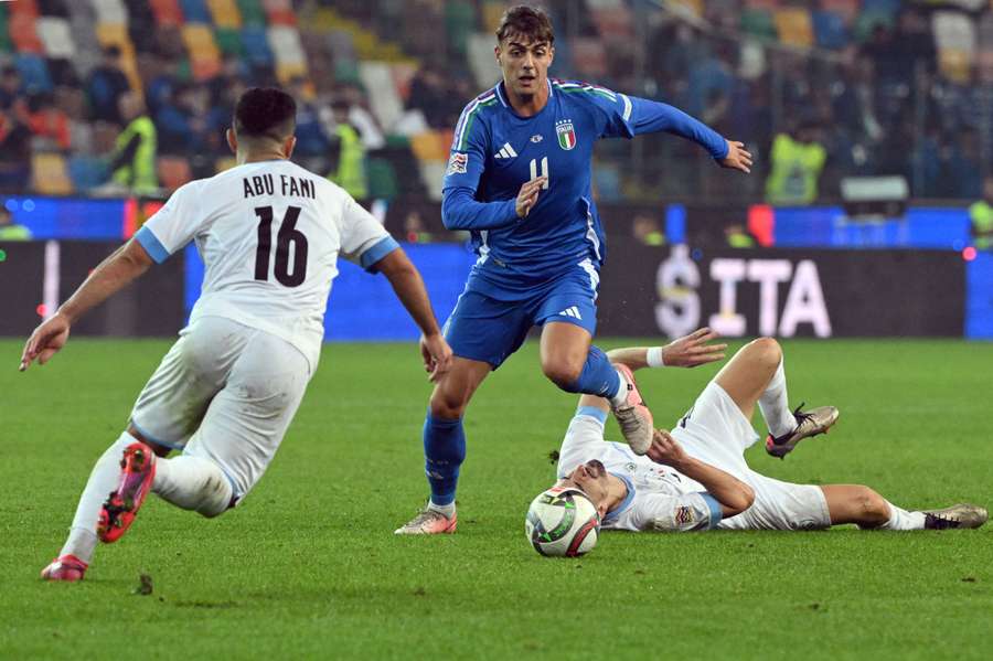 Daniel Maldini in actie tegen Israël