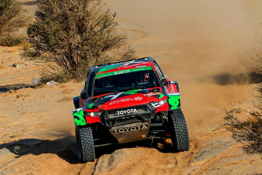 Overdrive Racing's Yazeed Al-Rajhi and Timo Gottschalk in action