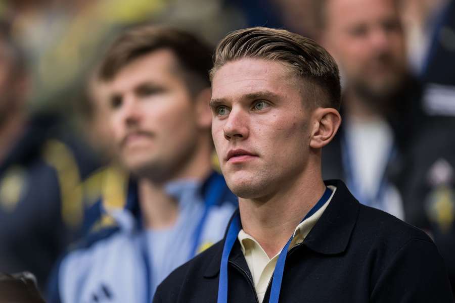 Viktor Gyokeres assistiu ao jogo entre Suécia e Argélia