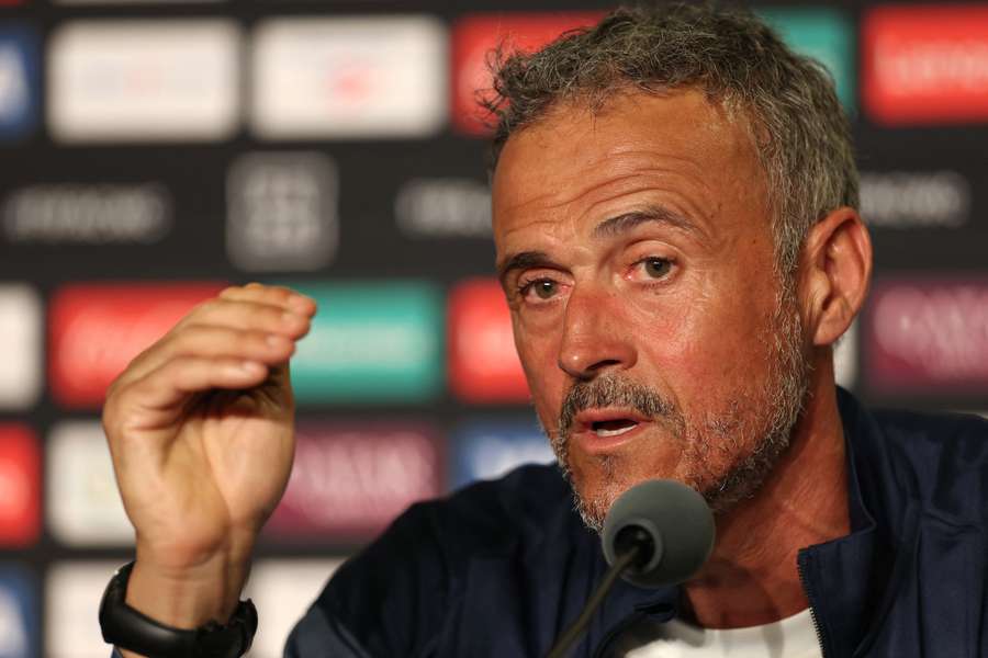 Luis Enrique face à la presse mercredi.