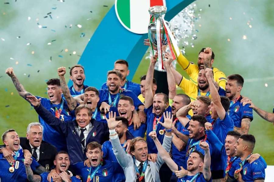 Squadra Azzurra se raduje z výhry ve finále Eura 2020.