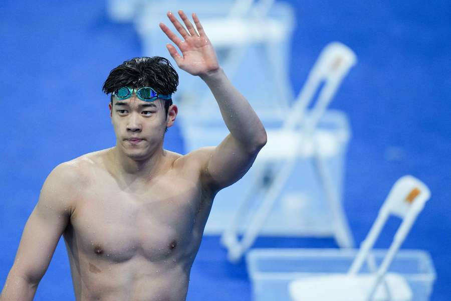 Campeão olímpico chinês Pan Zhanle Campeão olímpico chinês Pan Zhanle