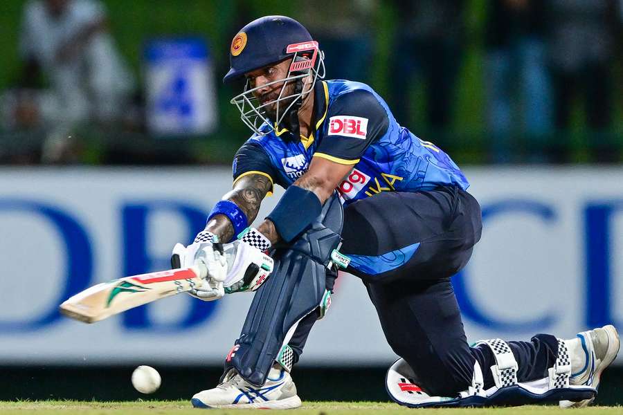 Kusal Mendis sweeps against New Zealand