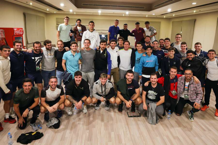 Algunos miembros de la Professional Padel Association en una de sus reuniones.