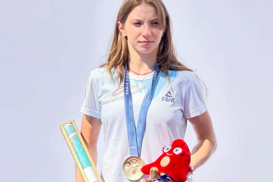 Ana Maria Barbosu recebeu sua medalha de bronze