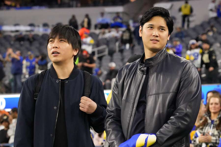 Los Angeles Dodgers player Shohei Ohtani (right) with his former interpreter Ippei Mizuhara