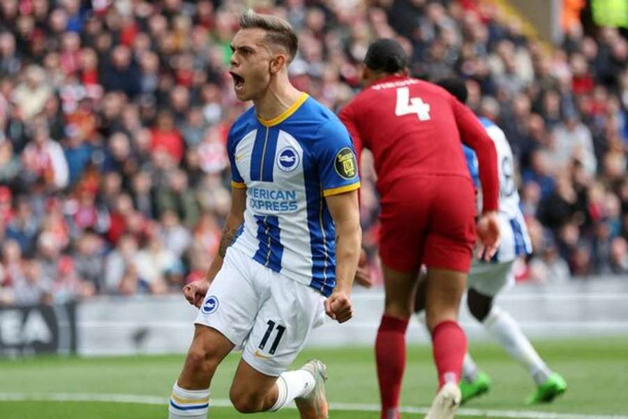 Trossard inspired Brighton to a 3-3 draw at Liverpool